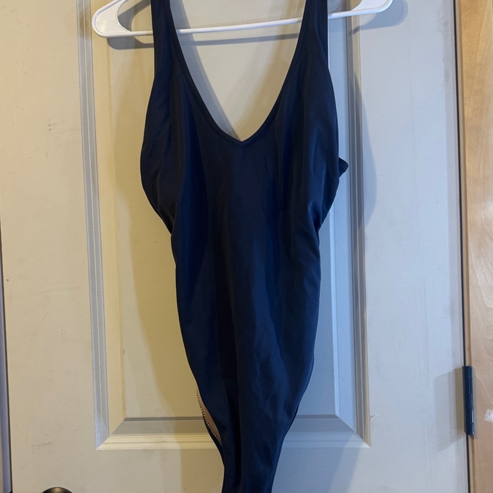 Elegant Navy One-Piece Swimsuit